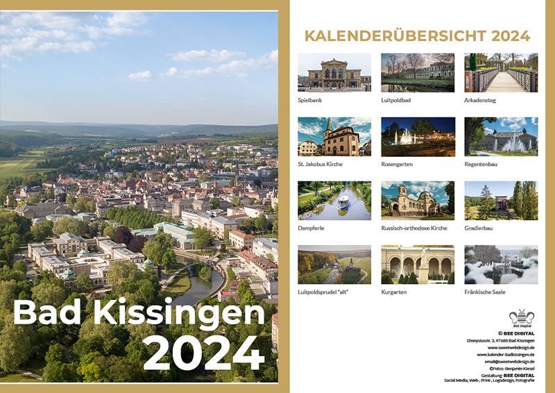 Deckblatt und Übersicht - Bad Kissingen Kalender 2024